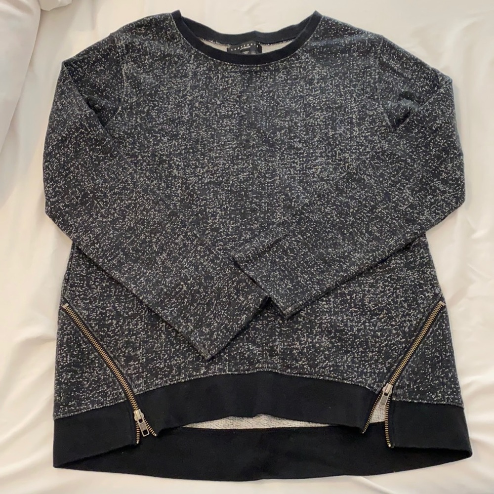 Black Sanctuary sweatshirt with zipper detail